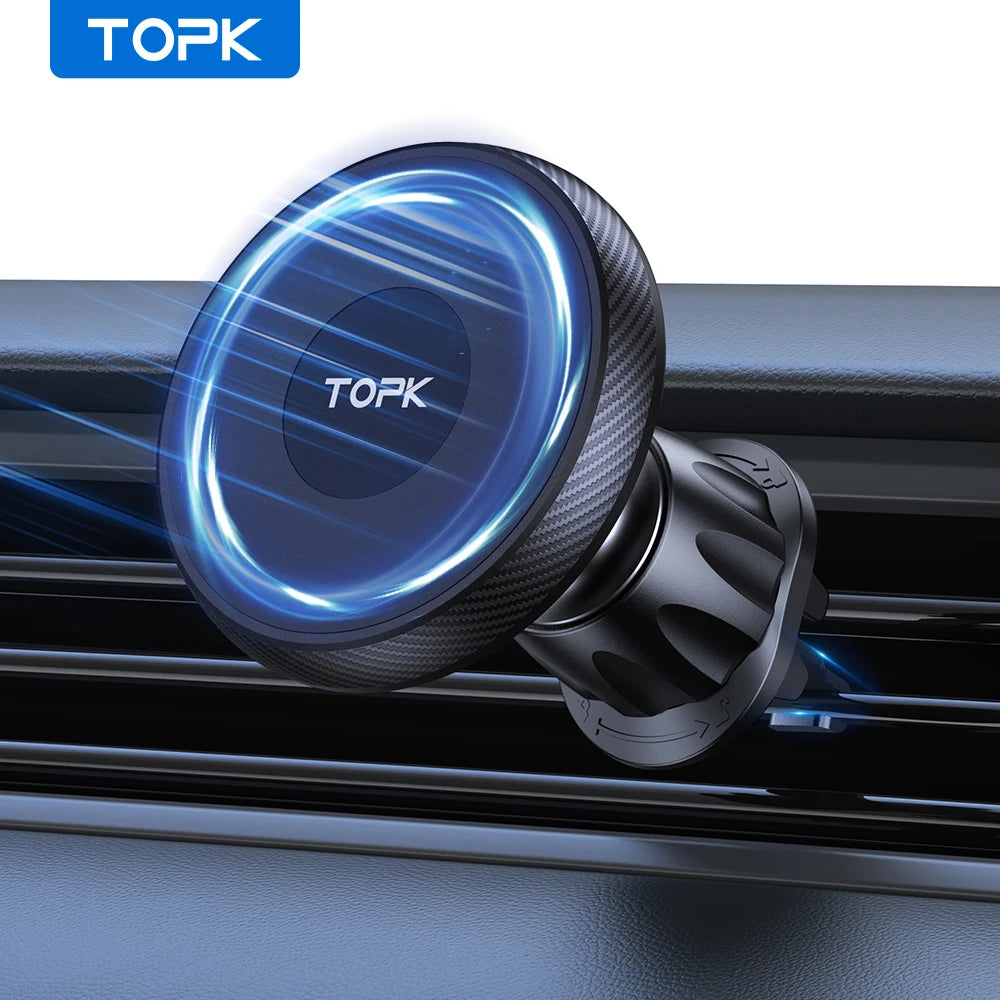Support voiture magnétique TOPK - fixation grille d'aération
