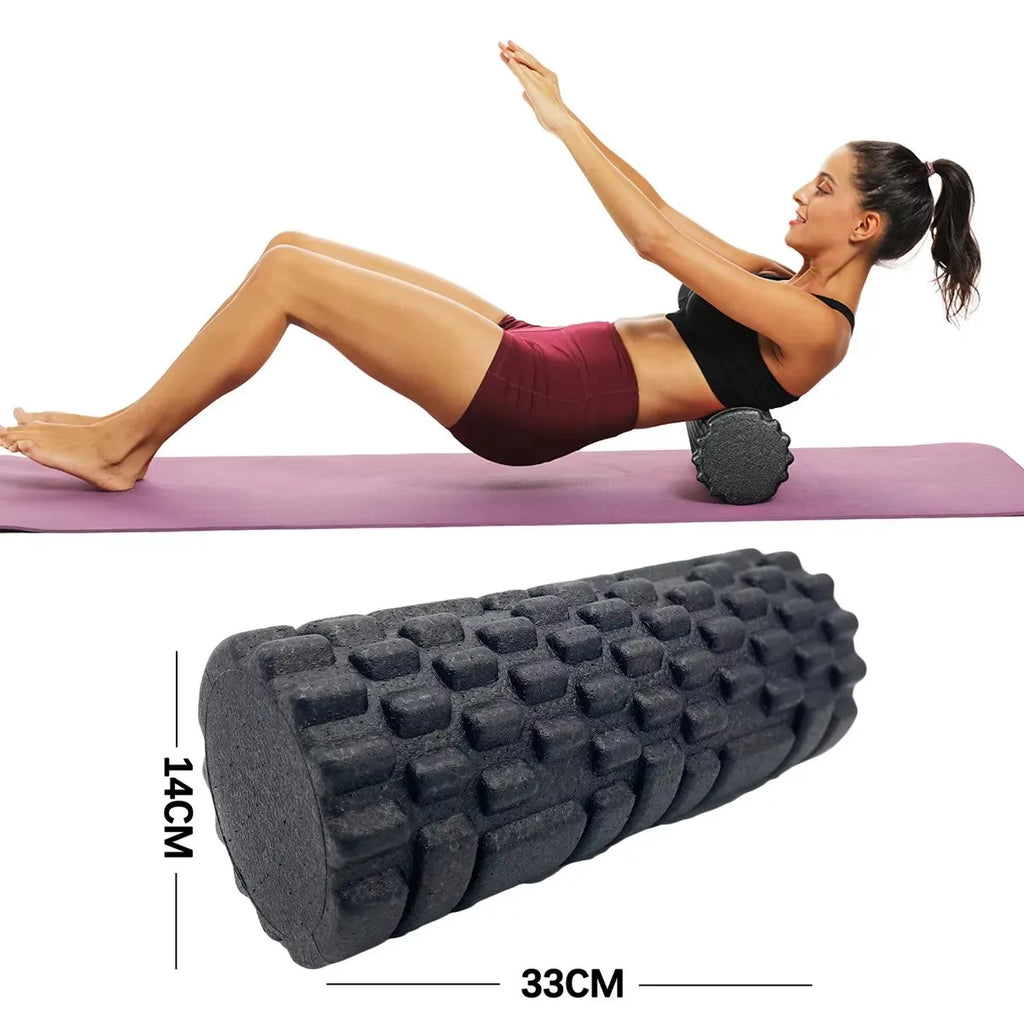 Rouleau de massage en mousse 30/33cm - Foam roller pour yoga, pilates et récupération musculaire