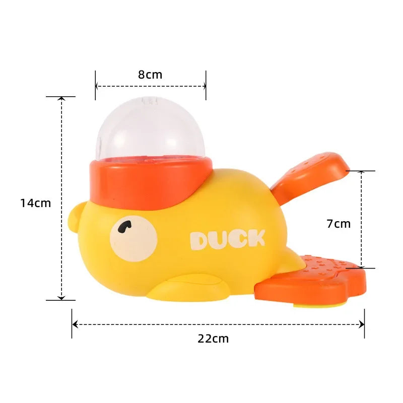 Jouet interactif 2-en-1 distributeur de friandises pour chien - Design canard, alimentation lente