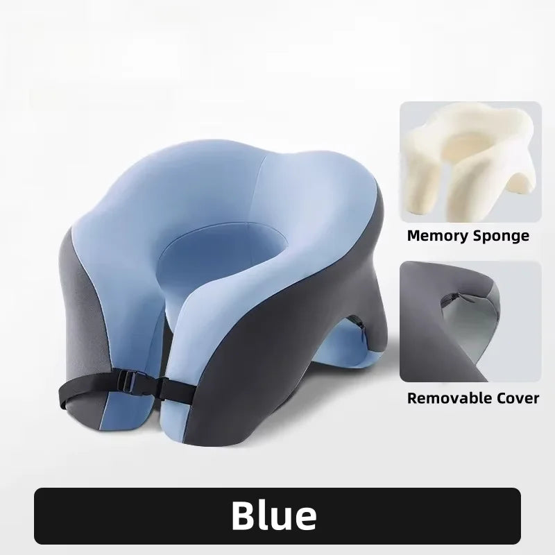Oreiller de voyage cervical en U - Mousse à mémoire de forme, support de tête ergonomique