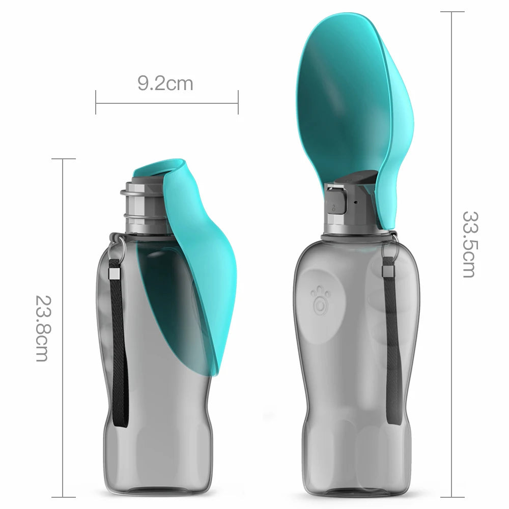 Gourde pliable pour chien 800ml - Distributeur d'eau portable pour promenade et voyage, anti-fuite