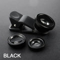 Kit 3 lentilles smartphone - fisheye, grand-angle, macro