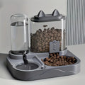 Distributeur automatique de croquettes 2-en-1 - Eau et nourriture sèche pour chat et petit chien