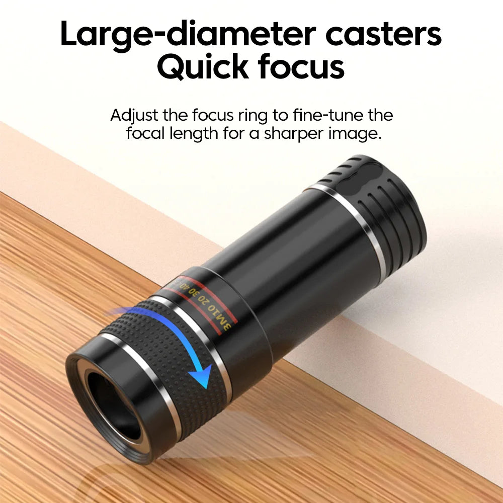 Téléobjectif zoom 20x pour smartphone - clip universel