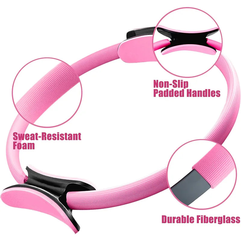 Anneau Pilates magique - Cercle de résistance pour tonifier cuisses, abdos et jambes