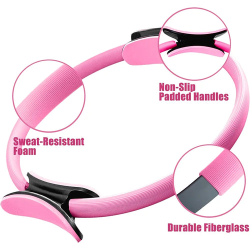 Anneau Pilates magique - Cercle de résistance pour tonifier cuisses, abdos et jambes