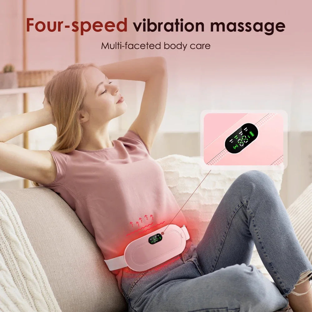 Ceinture chauffante vibrante - Soulagement douleurs menstruelles, abdominales et lombaires