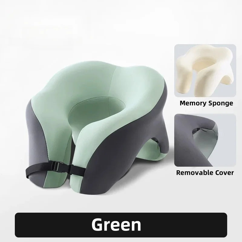 Oreiller de voyage cervical en U - Mousse à mémoire de forme, support de tête ergonomique