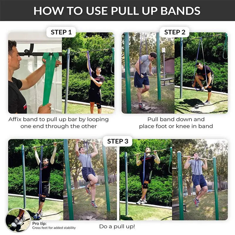 Set de bandes de résistance élastiques - Fitness et musculation