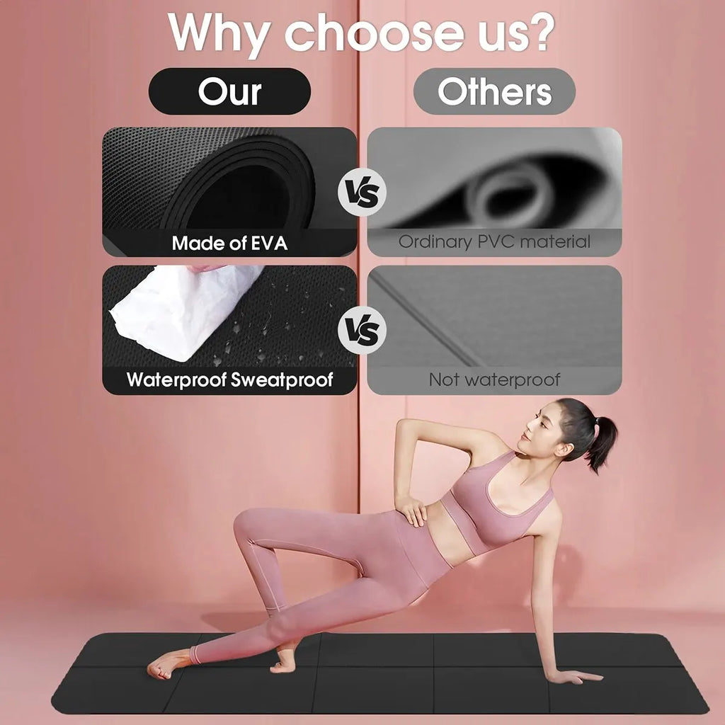 Tapis de yoga sportif en EVA - Confortable, 4mm d'épaisseur, pour yoga, pilates et gymnastique