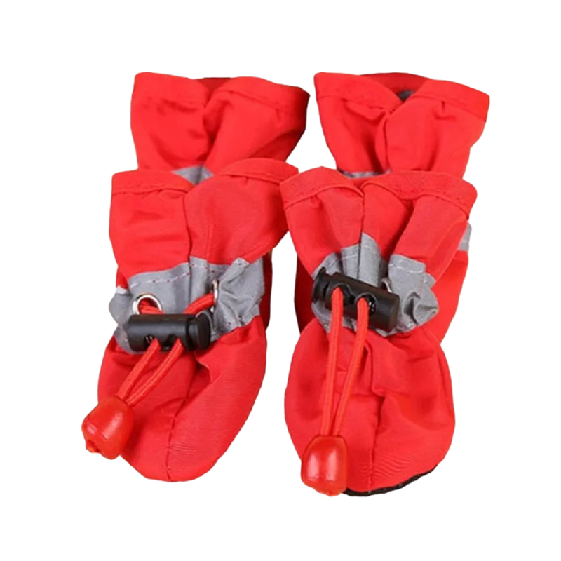 Chaussons imperméables pour chien et chat - Bottes antidérapantes, lot de 4, protection pluie et neige