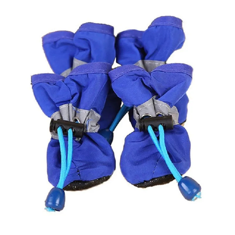 Chaussons imperméables pour chien et chat - Bottes antidérapantes, lot de 4, protection pluie et neige