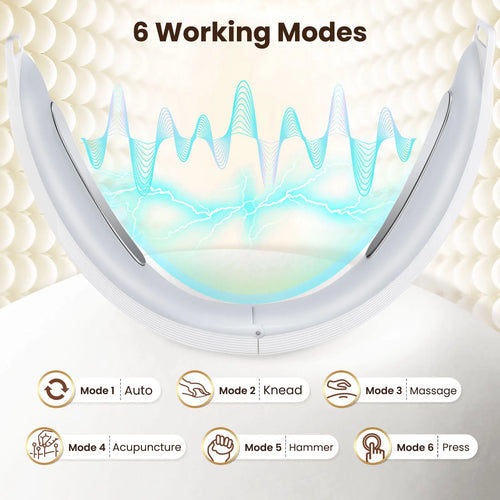 Appareil de lifting facial électrique - 6 modes, 8 niveaux, raffermissant anti double menton, soin de la peau