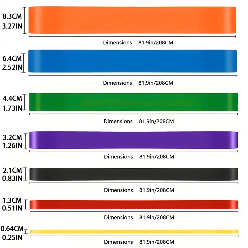 Set de bandes de résistance élastiques - Fitness et musculation
