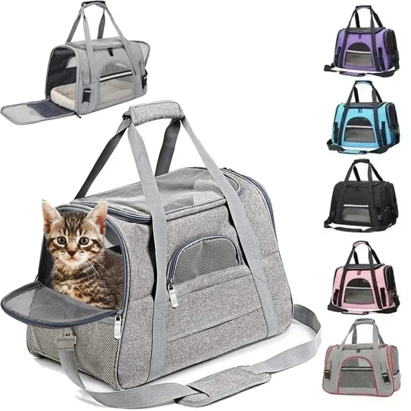 Sac à dos de transport pour animaux de compagnie - Pliable, respirant, idéal voyage chat et chien