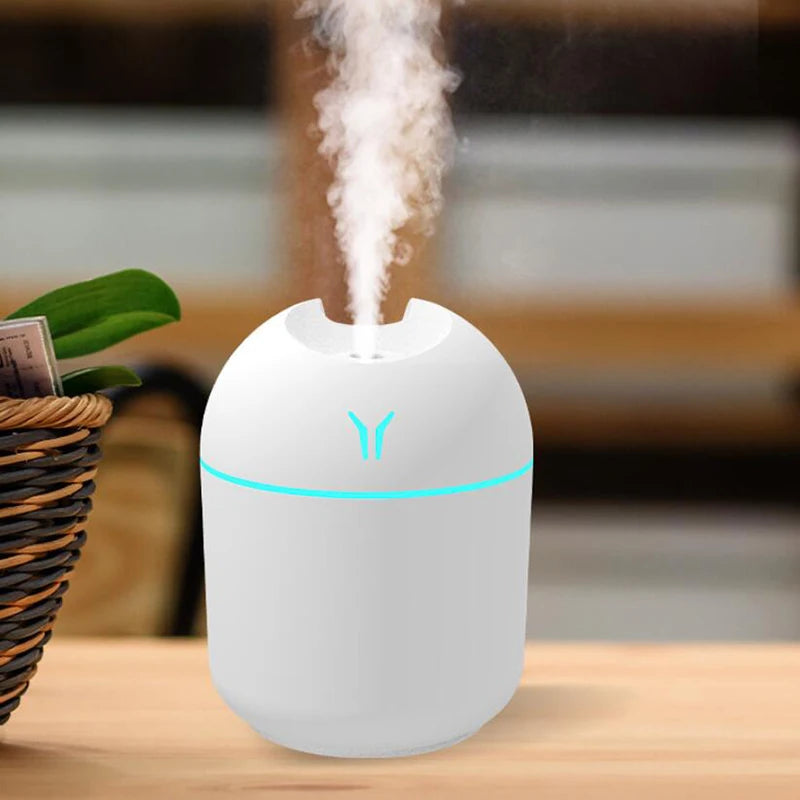 Mini humidificateur diffuseur d'huiles essentielles USB 250ML - Lumière LED, brumisateur silencieux