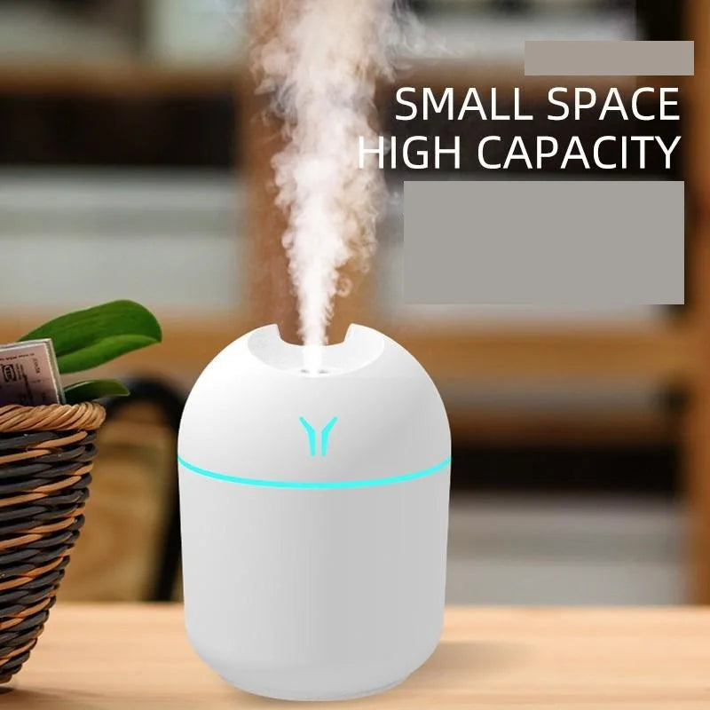 Mini humidificateur diffuseur d'huiles essentielles USB 250ML - Lumière LED, brumisateur silencieux