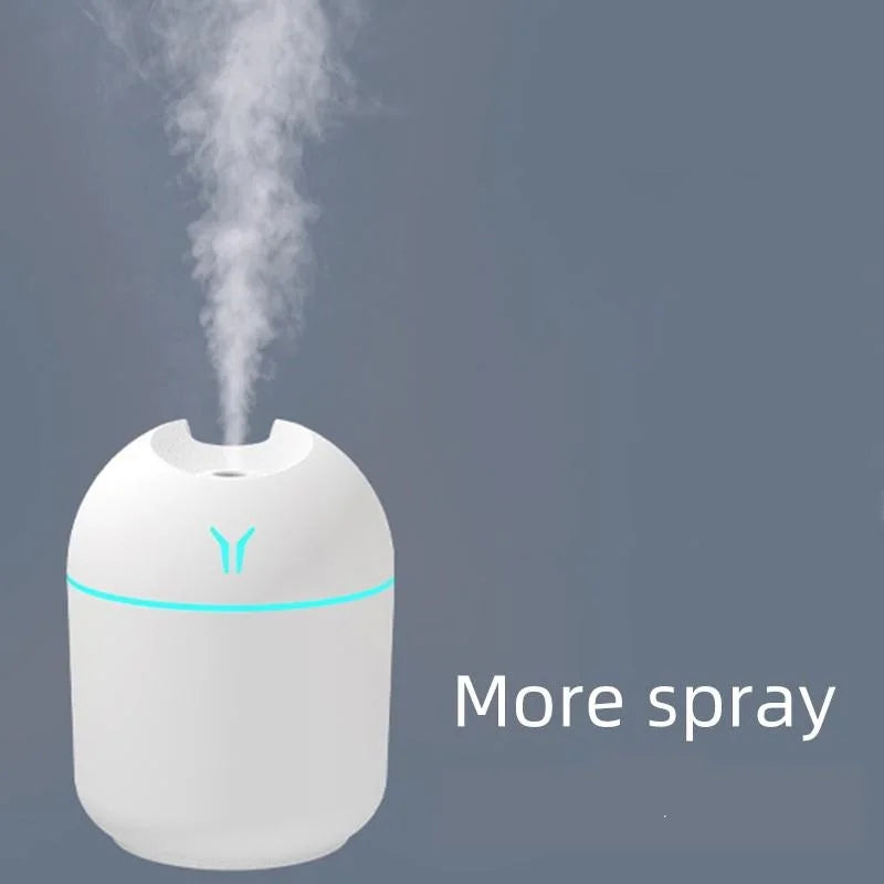 Mini humidificateur diffuseur d'huiles essentielles USB 250ML - Lumière LED, brumisateur silencieux