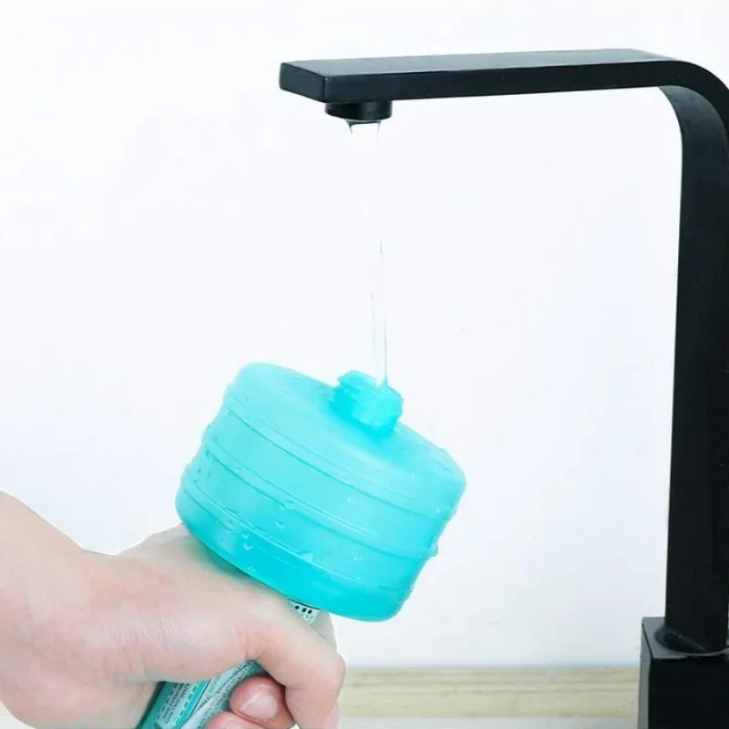 Haltères d'eau réglables 2x1L - Pliables, idéal voyage et fitness à domicile