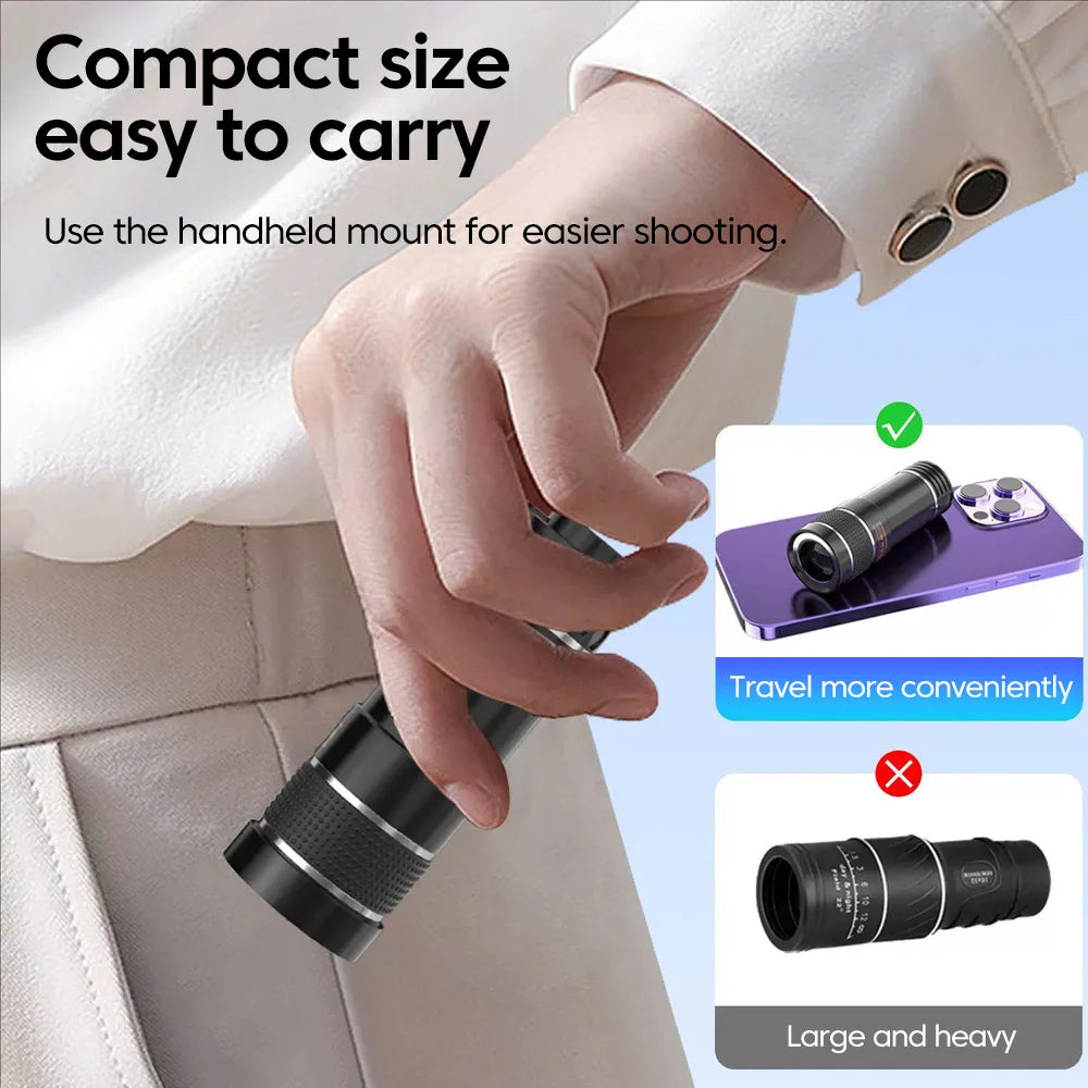 Téléobjectif zoom 20x pour smartphone - clip universel