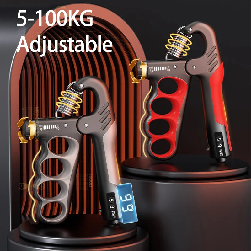 Pince de musculation main réglable 5-100kg - Extenseur de poignet, renforcement musculaire et récupération