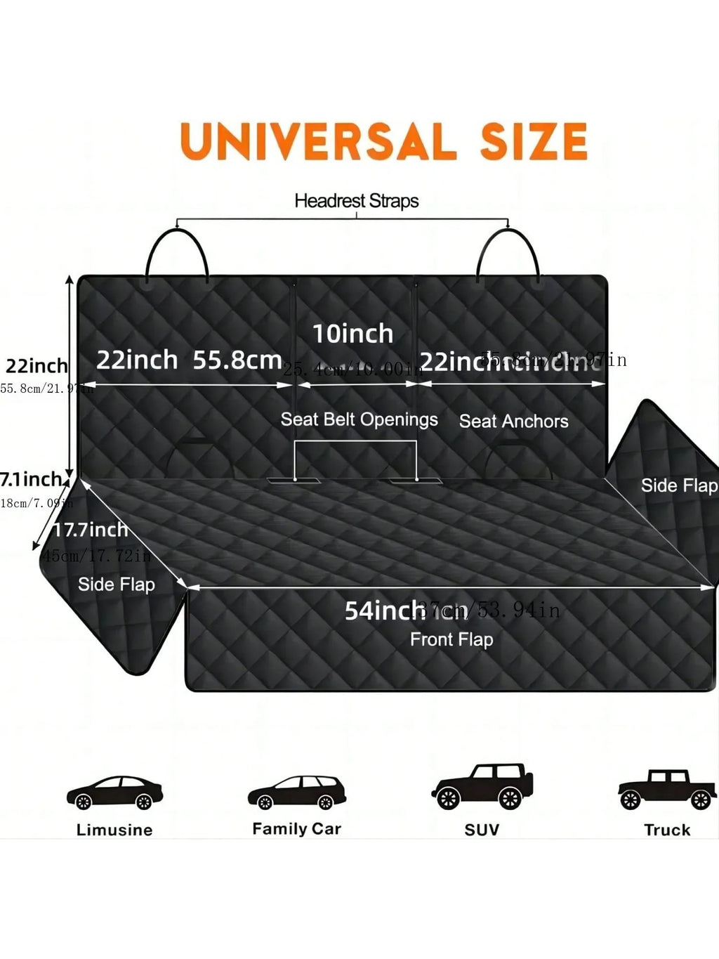 Housse de siège auto pour chien - Protection imperméable, accoudoir central, transport véhicule