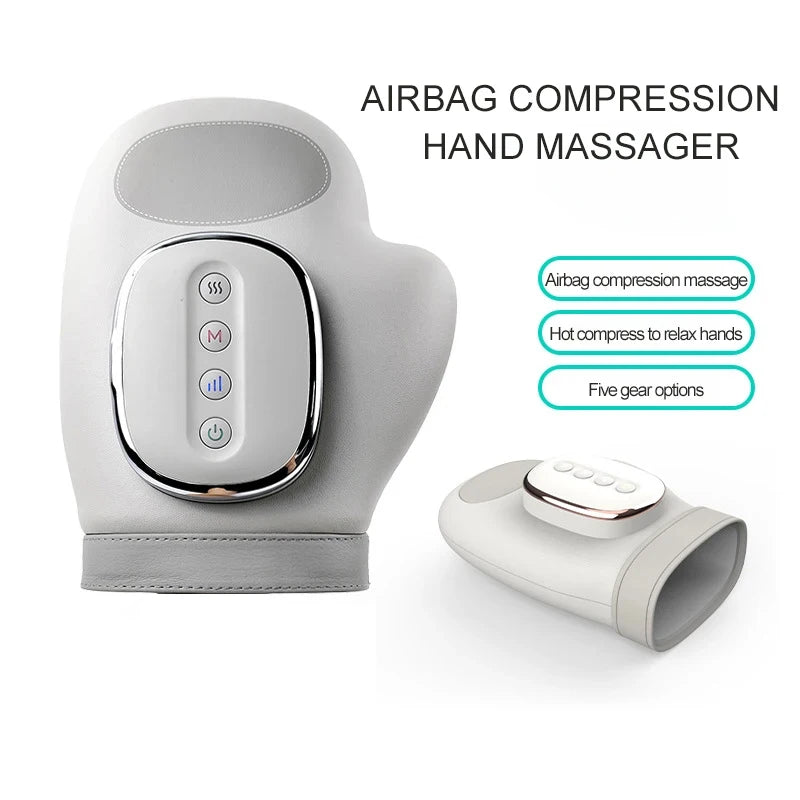 Gants de massage électriques pour les mains - Airbag, vibration et chaleur, canal carpien