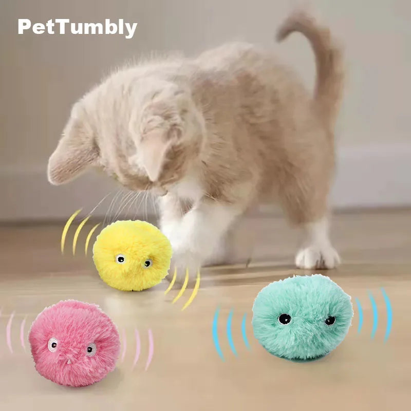 Balle interactive pour chat - Jouet électrique à la cataire avec son