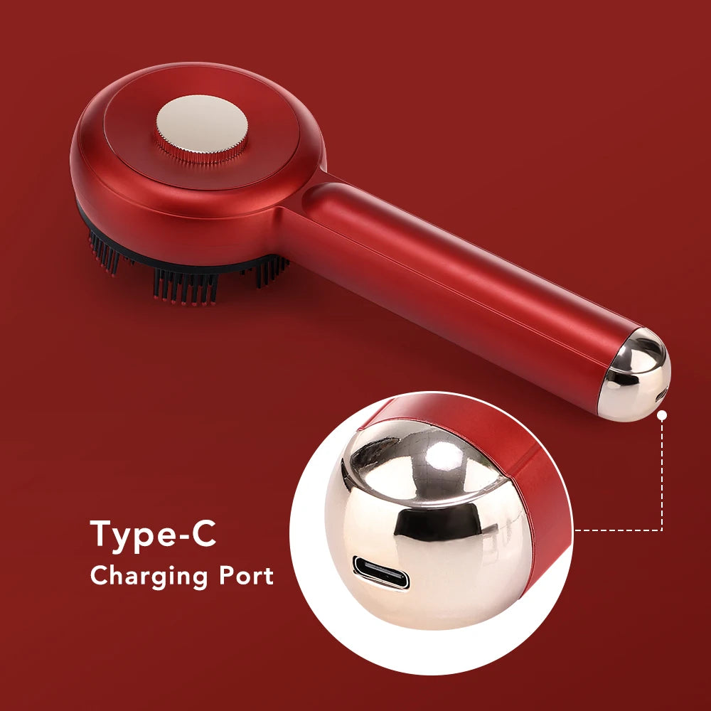Peigne de massage électrique pour cuir chevelu - Lumière rouge infrarouge, anti-chute de cheveux