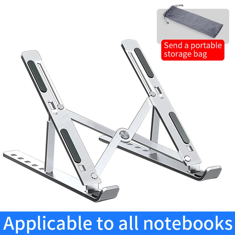 Support ordinateur portable pliable en aluminium — réglable, ventilé