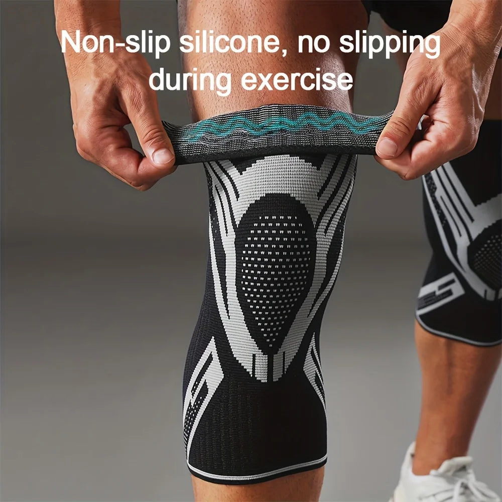 Genouillère de compression sport - Manchon élastique respirant, protection genou musculation et course