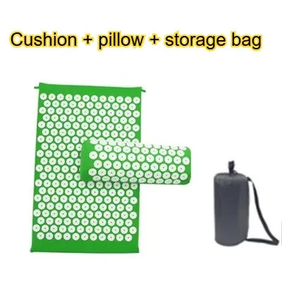 Tapis d'acupression avec oreiller - Set relaxation dos et nuque