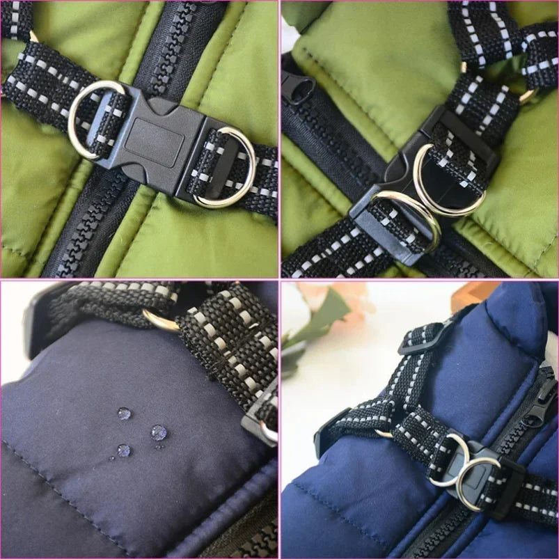 Veste imperméable pour chien avec harnais intégré - Manteau chaud hiver, tailles S à XXXL