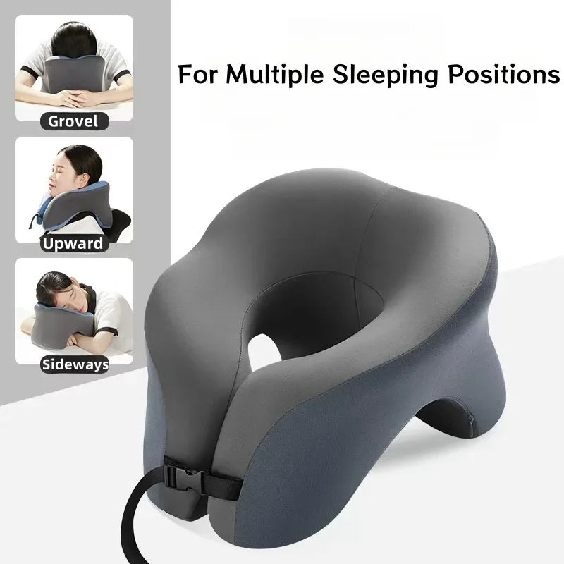 Oreiller de voyage cervical en U - Mousse à mémoire de forme, support de tête ergonomique