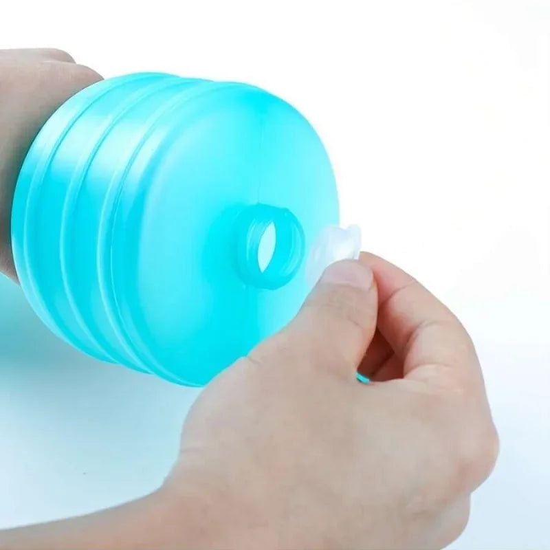 Haltères d'eau réglables 2x1L - Pliables, idéal voyage et fitness à domicile