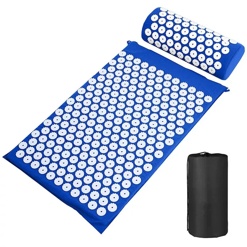 Tapis d'acupression avec oreiller - Set relaxation dos et nuque