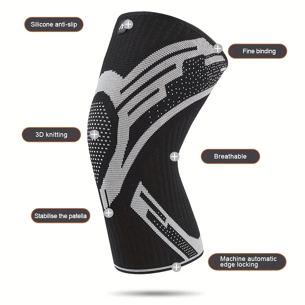 Genouillère de compression sport - Manchon élastique respirant, protection genou musculation et course