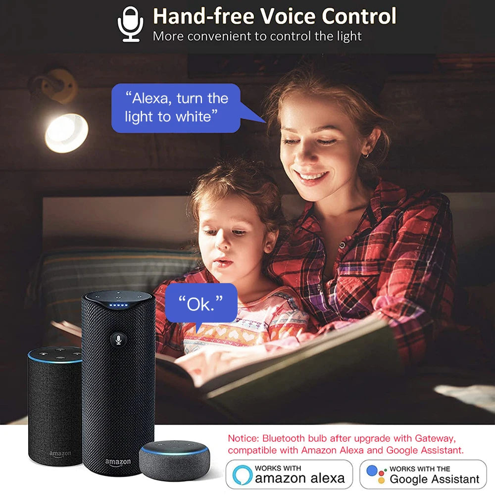 Ampoule LED connectée WiFi/Bluetooth - 16 millions de couleurs, application Tuya