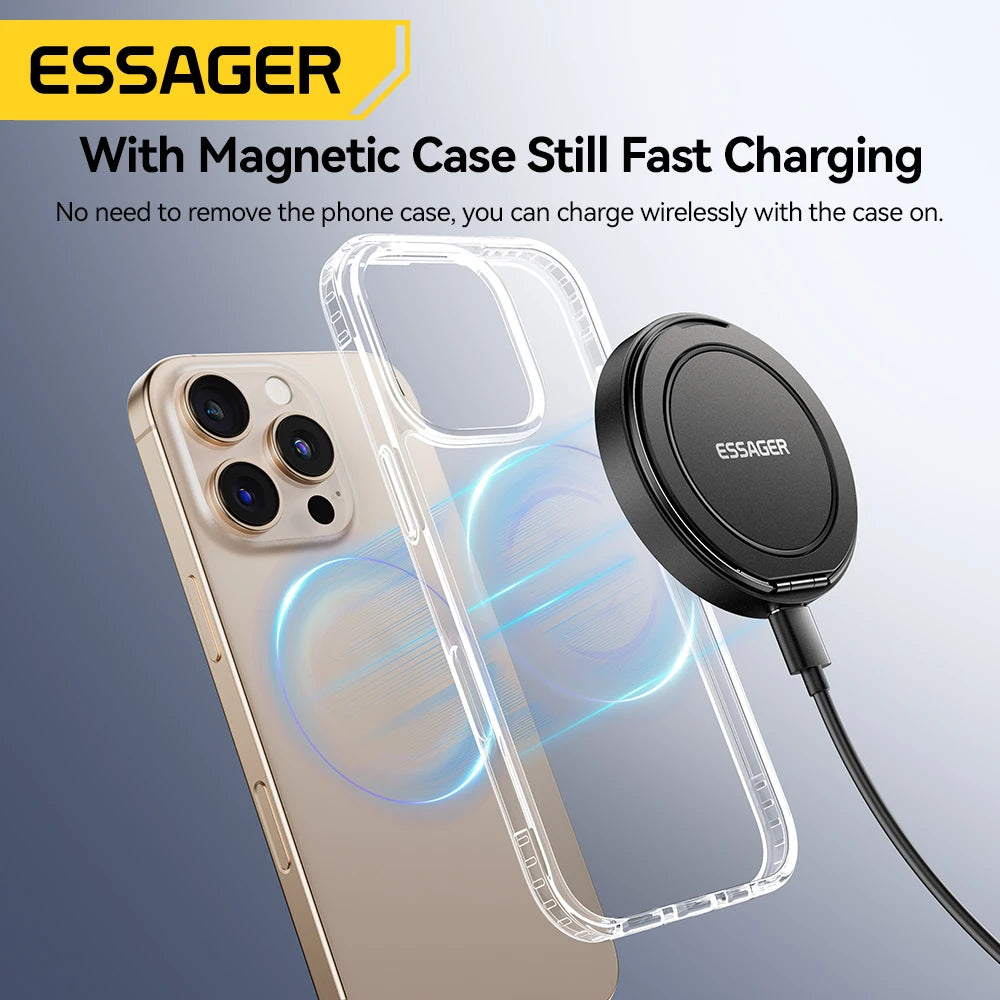 Chargeur sans fil magnétique 15W avec support - compatible MagSafe