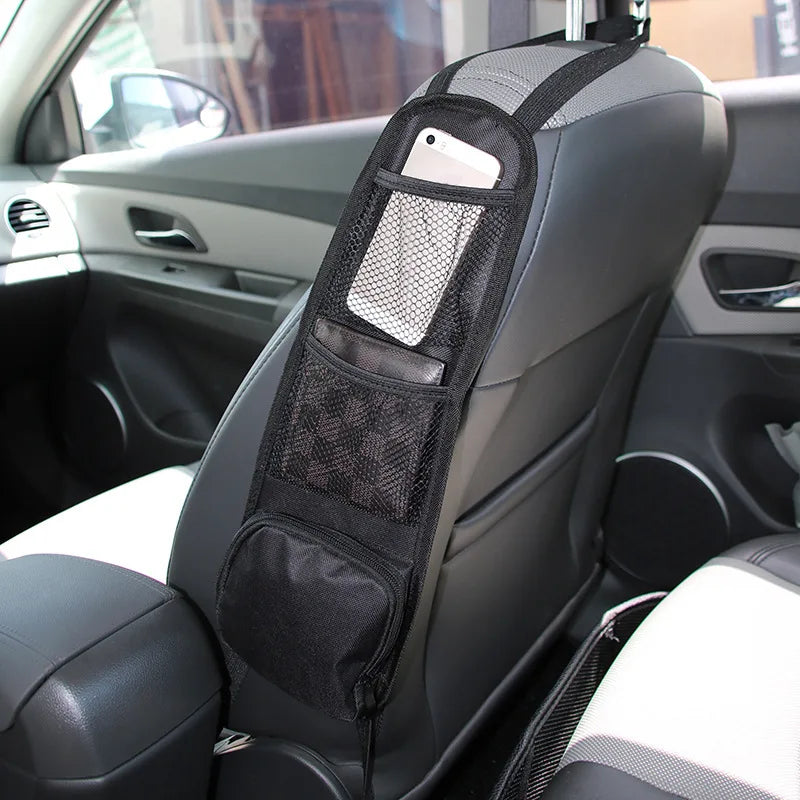 Organisateur de siège arrière avec support tablette tactile, rangement auto multipoches