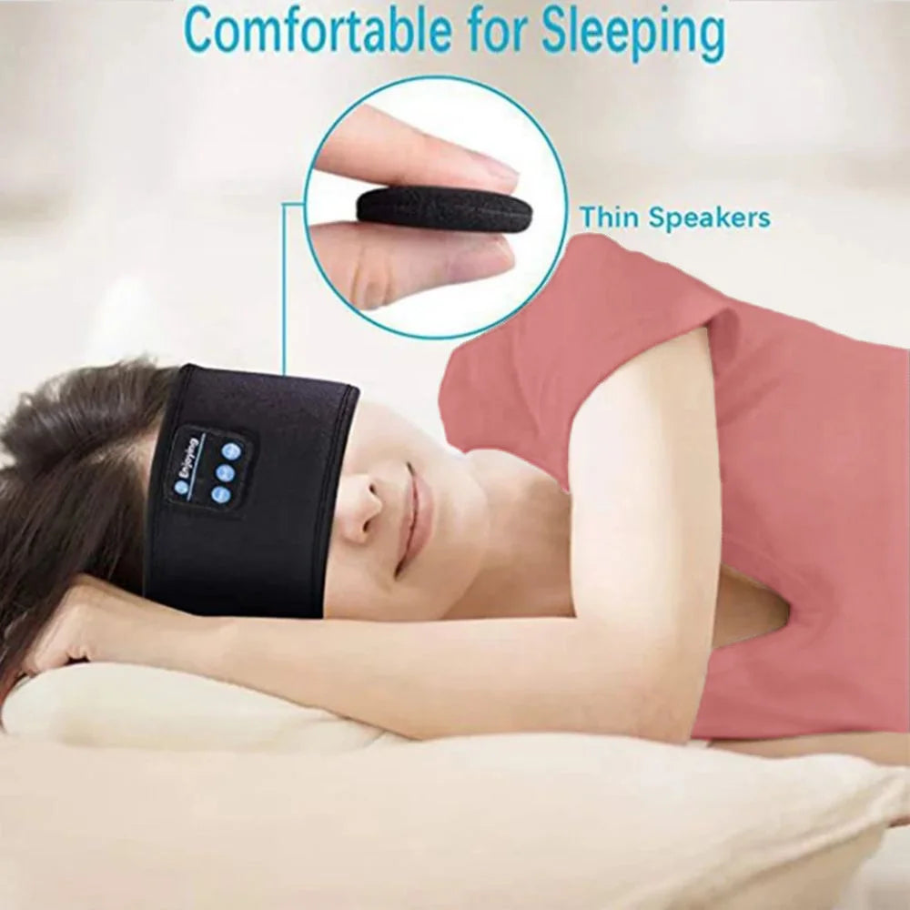 Bandeau de sommeil Bluetooth sans fil - Masque musical pour les yeux, casque sport pour yoga et course