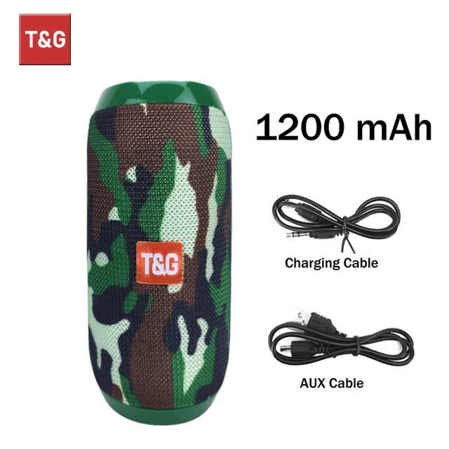 Enceinte Bluetooth étanche T&G — radio FM, carte TF, usage extérieur