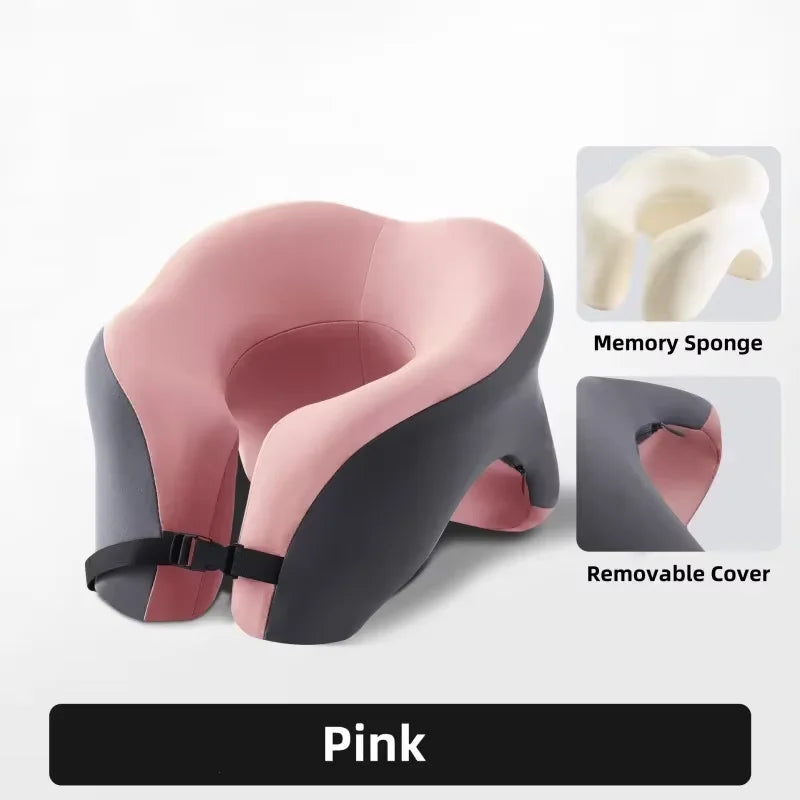 Oreiller de voyage cervical en U - Mousse à mémoire de forme, support de tête ergonomique
