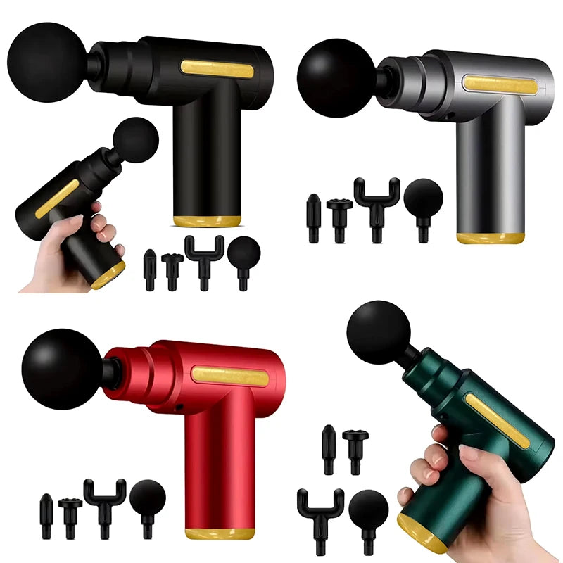 Pistolet de massage fascia portatif - Masseur musculaire USB 6 niveaux d'intensité
