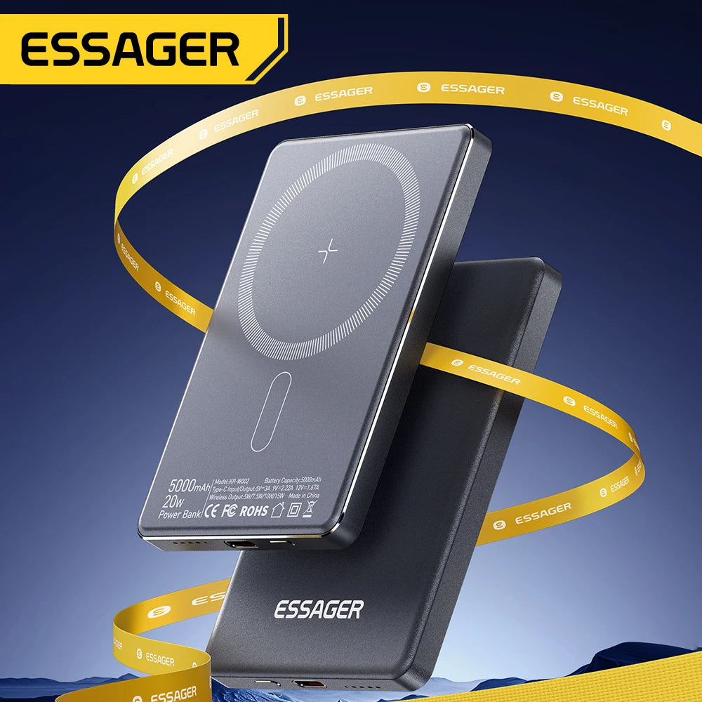 Batterie externe magnétique sans fil 5000mAh - compatible MagSafe