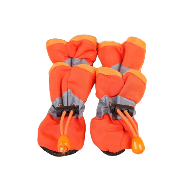 Chaussons imperméables pour chien et chat - Bottes antidérapantes, lot de 4, protection pluie et neige