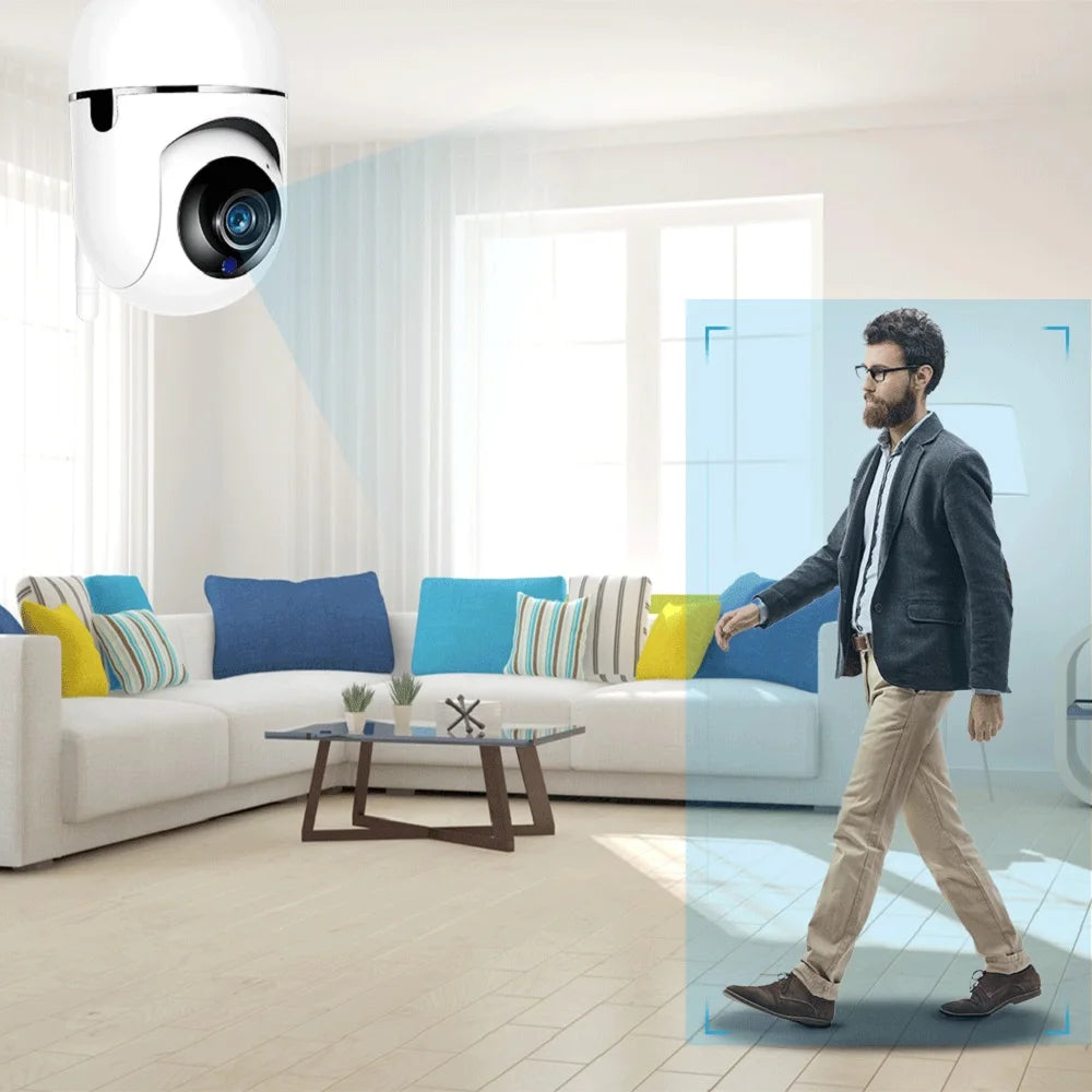 Caméra de surveillance WiFi intérieure - rotation 360°, vision nocturne, application YCC365