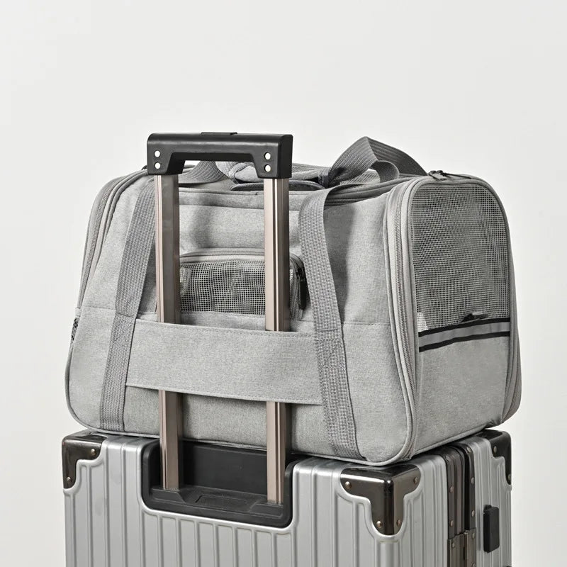 Sac à dos de transport pour animaux de compagnie - Pliable, respirant, idéal voyage chat et chien