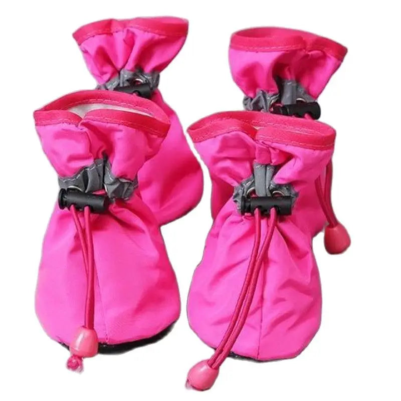 Chaussons imperméables pour chien et chat - Bottes antidérapantes, lot de 4, protection pluie et neige