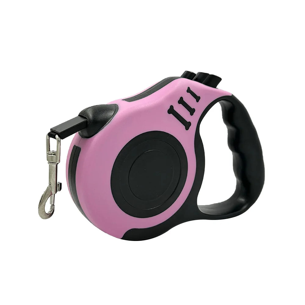 Laisse rétractable pour chien - Enrouleur automatique 3m/5m, nylon résistant